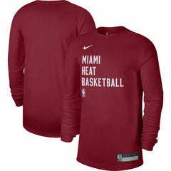 Miami Heat Unisex 2023/24 Legend On-Court Practice Long Sleeve T-Shirt Red - Nike