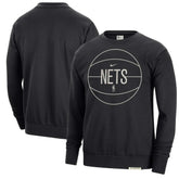 Brooklyn Nets 2023/24 Authentic Standard Issue Travel Performance Pullover Sweatshirt Black - Nike