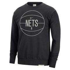 Brooklyn Nets 2023/24 Authentic Standard Issue Travel Performance Pullover Sweatshirt Black - Nike
