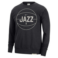 Utah Jazz 2023/24 Authentic Standard Issue Travel Performance Pullover Sweatshirt Black - Nike