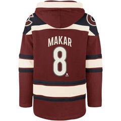 Cale Makar Colorado Avalanche '47 Player Name & Number Lacer Pullover Hoodie - Burgundy | US 5266613