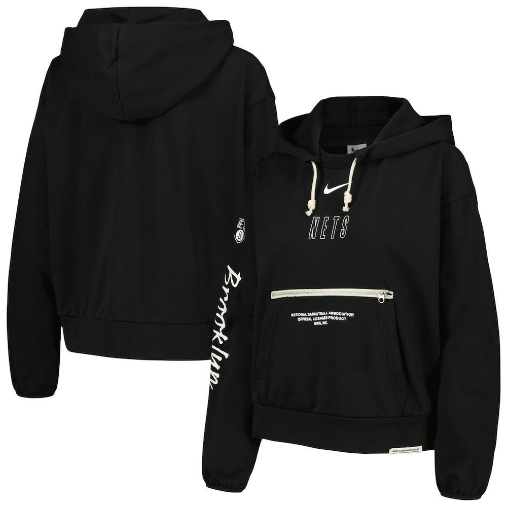 Brooklyn Nets Women's Courtside Standard Issue Performance Pullover Hoodie Black - Nike outlet