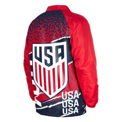 USMNT 5th & Ocean by New Era Throwback Coaches Raglan Full-Snap Jacket Navy - New Era online