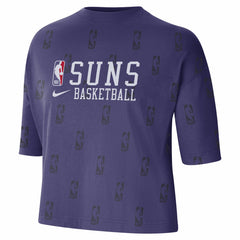 Phoenix Suns Women's Allover NBA Logo Boxy T-Shirt Purple - Nike outlet