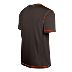Cleveland Browns New Era Third Down Puff Print T-Shirt - Brown T-shirts