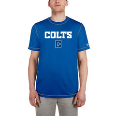 Indianapolis Colts New Era Third Down Puff Print T-Shirt - Royal T-shirts