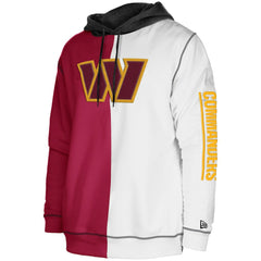 Washington Commanders New Era Third Down Split Raglan Pullover Hoodie - Burgundy/White Hoodies