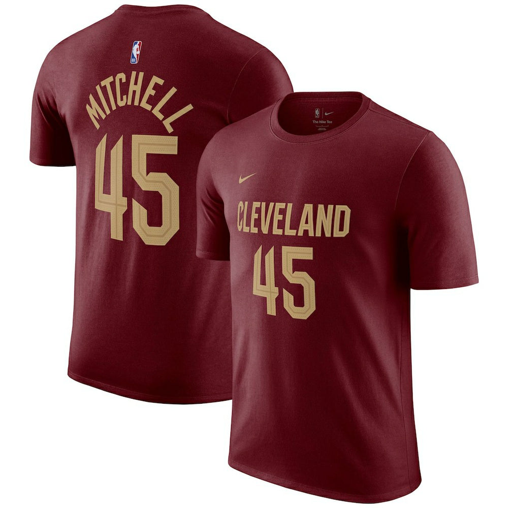 Donovan Mitchell Cleveland Cavaliers Icon 2022/23 Name & Number T-Shirt Burgundy - Nike