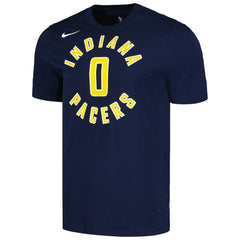 Tyrese Haliburton Indiana Pacers Icon 2022/23 Name & Number T-Shirt Navy - Nike