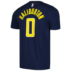 Tyrese Haliburton Indiana Pacers Icon 2022/23 Name & Number T-Shirt Navy - Nike