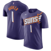 Devin Booker Phoenix Suns Icon 2022/23 Name & Number T-Shirt Purple - Nike