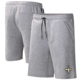 New Orleans Saints MSX by Michael Strahan Trainer Shorts - Heather Gray Shorts