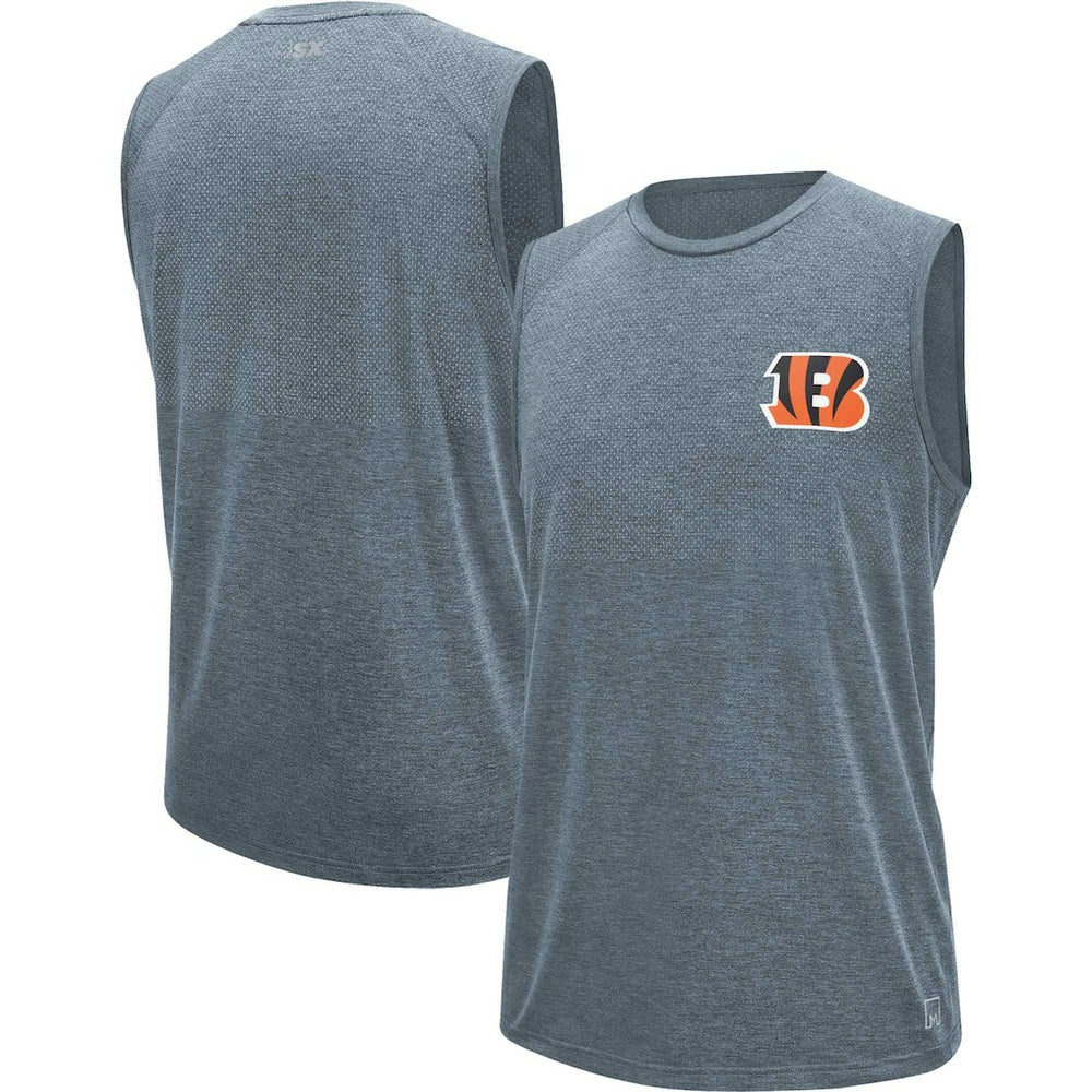 Cincinnati Bengals MSX by Michael Strahan Warm Up Sleeveless T-Shirt - Gray T-shirts