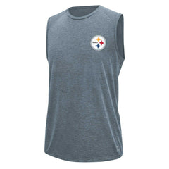 Pittsburgh Steelers MSX by Michael Strahan Warm Up Sleeveless T-Shirt - Gray T-shirts