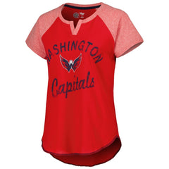 Washington Capitals Starter Women's Grand Slam Raglan Notch Neck T-Shirt - Red | US 5271940
