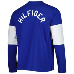 Tampa Bay Lightning Tommy Hilfiger Walter Lace-Up Long Sleeve Top - Blue | US 5272045