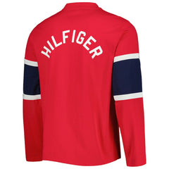 Washington Capitals Tommy Hilfiger Walter Lace-Up Long Sleeve Top - Red | US 5272046