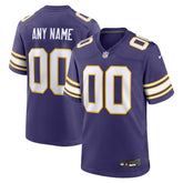Minnesota Vikings Classic Custom Game Jersey - Purple Jerseys