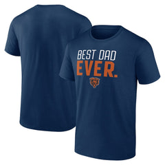 Chicago Bears Best Dad Ever Team T-Shirt - Navy T-shirts