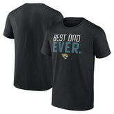 Jacksonville Jaguars Best Dad Ever Team T-Shirt - Black T-shirts