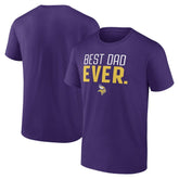 Minnesota Vikings Best Dad Ever Team T-Shirt - Purple T-shirts