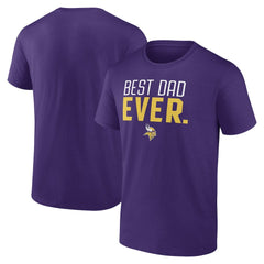 Minnesota Vikings Best Dad Ever Team T-Shirt - Purple T-shirts