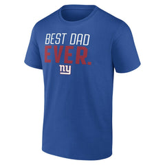 New York Giants Best Dad Ever Team T-Shirt - Royal T-shirts