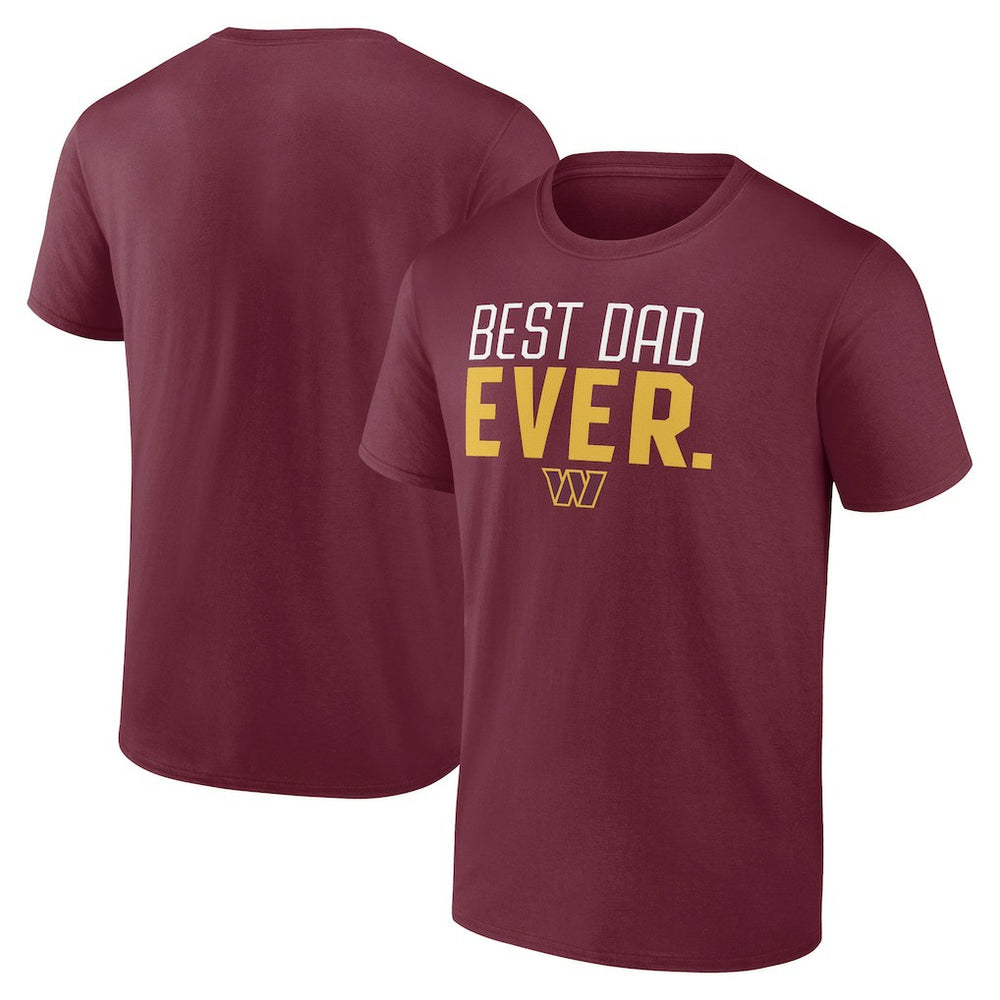 Washington Commanders Best Dad Ever Team T-Shirt - Burgundy T-shirts