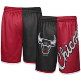 Chicago Bulls Youth Hardwood Classics Big Face 5.0 Shorts Black/Red - Mitchell & Ness