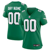 Philadelphia Eagles Women's Alternate Custom Game Jersey - Kelly Green Jerseys