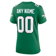 Philadelphia Eagles Women's Alternate Custom Game Jersey - Kelly Green Jerseys