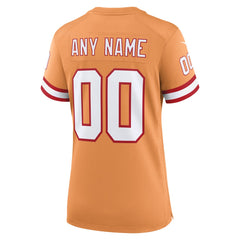 Tampa Bay Buccaneers Women's Custom Throwback Game Jersey - Orange Jerseys