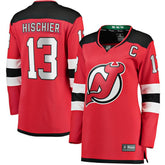 Nico Hischier New Jersey Devils Fanatics Women's Captain Patch Home Breakaway Jersey - Red | US 5275451