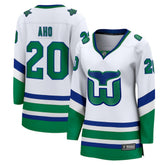 Sebastian Aho Carolina Hurricanes Fanatics Women's Throwback Breakaway Jersey - White | US 5278007