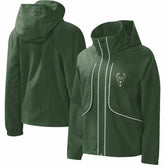 Milwaukee Bucks G-III 4Her by Carl Banks Women's Last Shot Full-Zip Hoodie Hunter Green
