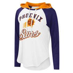 Phoenix Suns G-III 4Her by Carl Banks Women's MVP Raglan Hoodie Long Sleeve T-Shirt White outlet