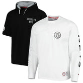Brooklyn Nets Tommy Jeans Matthew 2-In-1 T-Shirt & Hoodie Combo Set Black/White