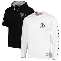 Brooklyn Nets Tommy Jeans Matthew 2-In-1 T-Shirt & Hoodie Combo Set Black/White