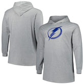 Tampa Bay Lightning Big & Tall Pullover Hoodie - Heather Gray | US 5281578