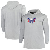 Washington Capitals Big & Tall Pullover Hoodie - Heather Gray | US 5281580