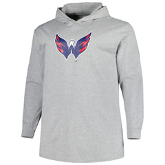 Washington Capitals Big & Tall Pullover Hoodie - Heather Gray | US 5281580