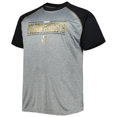 Vegas Golden Knights Big & Tall Logo Raglan T-Shirt - Heather Gray | US 5281599