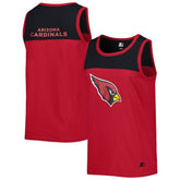 Arizona Cardinals Starter Logo Touchdown Fashion Tank Top - Cardinal/Black Tops