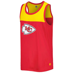 Kansas City Chiefs Starter Logo Touchdown Fashion Tank Top - Red/Gold Tops