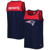 New England Patriots Starter Logo Touchdown Fashion Tank Top - Navy/Red Tops