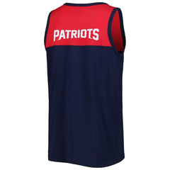 New England Patriots Starter Logo Touchdown Fashion Tank Top - Navy/Red Tops