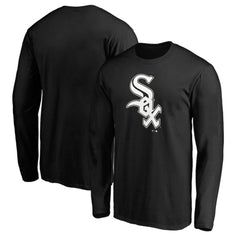 Chicago White Sox Team Official Logo Long Sleeve T-Shirt - Black T-shirts