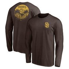 San Diego Padres Team Hometown Collection Palm Sunset Long Sleeve T-Shirt - Brown T-shirts