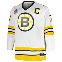 Ray Bourque Boston Bruins Mitchell & Ness Big & Tall Captain Patch Blue Line Player Jersey - White | US 5283114