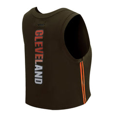 Cleveland Browns Pro Standard Women's Ombre Wordmark Classic Cropped Tank Top - Brown Tops